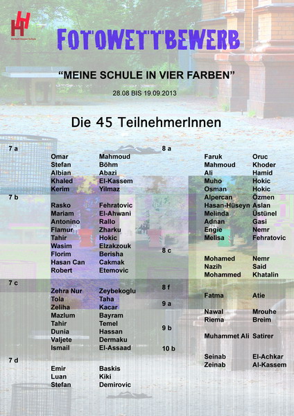 Vier Farben Plakat